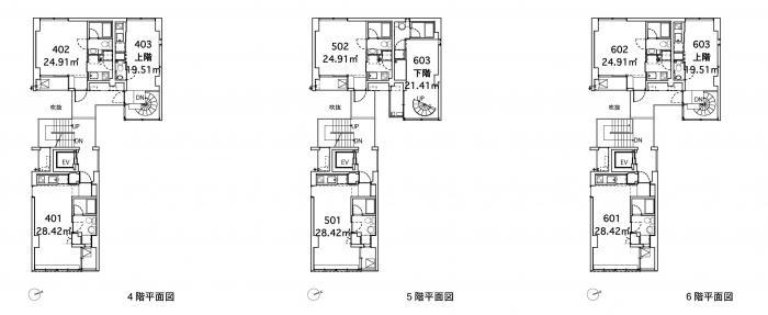 bambu・4-6f平面図 bambu・4-6f平面図