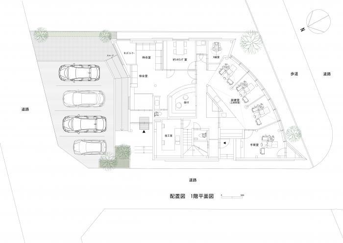 「市街地×歯科クリニック」・平面図