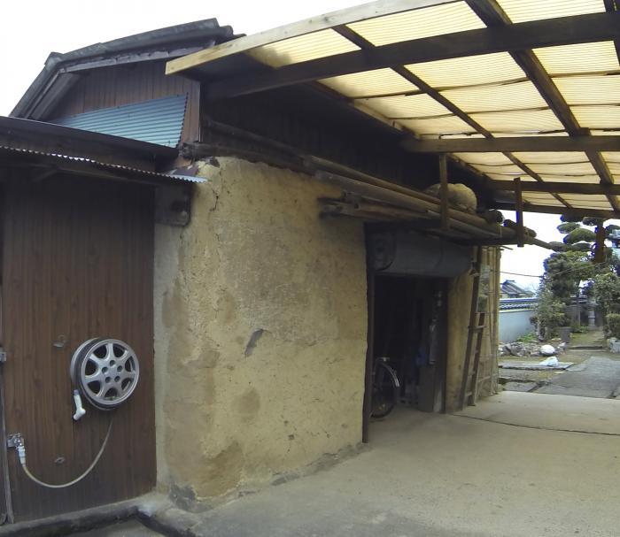 練塀建築の例:M家堆肥舎 練塀建築の例:M家堆肥舎